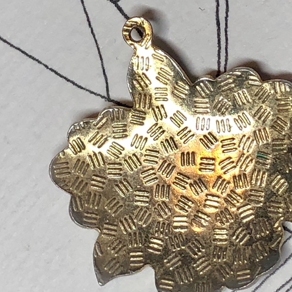 Purple & Red Cloisonné Enamel Orchid Pendant. - Picture 2 of 3